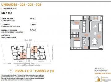 Departamento · 57m² · 3 Ambientes · Venta Pando Apartamento 2 Dorm. Gimasio, Piscina