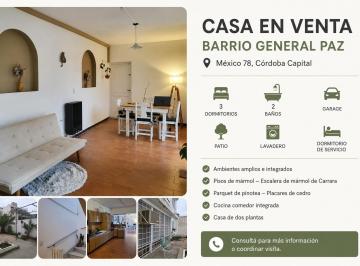 Casa de 8 ambientes, Córdoba · Casa de 3 Dorm. con Garage, Patio y Detalles de Categoría en Barrio Genera