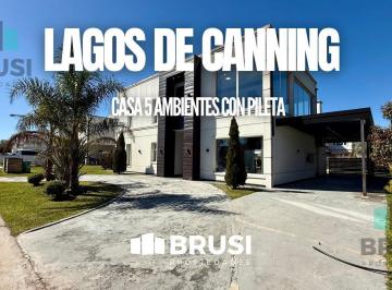 Casa · 300m² · 6 Ambientes · 2 Cocheras · Casa en Venta en Lagos de Canning - 5 Ambientes - con Pileta - Sauna - Playroom