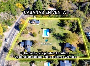 Casa · 237m² · 7 Ambientes · 3 Cocheras · Complejo de Cabañas en Venta en Traslasierra con Cartera de Clientes