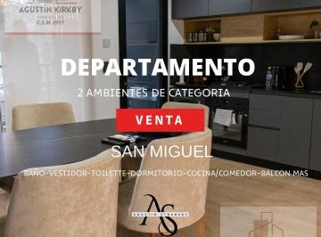 Departamento · 58m² · 2 Ambientes · Departamento 2 Ambientes de Categoria en San Miguel