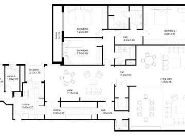 Departamento · 238m² · 4 Ambientes · 1 Cochera · Exclusivo 8° Piso Categoria Venta Cochera Palermo
