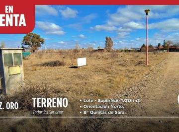 Terreno · 1013m² · En Venta Terreno 1.013 m² Fdz Oro - Quintas de Sara