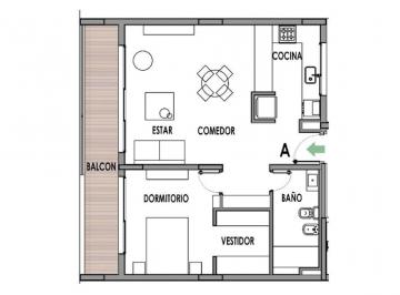 Departamento · 62m² · 2 Ambientes · Departamento 1 Dormitorio. Venta. Pozo. La Plata