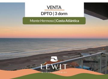 Departamento · 4 Ambientes · 1 Cochera · Venta Departamento | 3 Dorm. | Balcon con Parrilla | Frente Al Mar | Cochera | Baulera | Monte