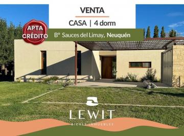 Casa · 189m² · 5 Ambientes · 2 Cocheras · Alquiler Casa 4 Dorm. a Estrenar Barrio Privado Sauces del Limay, Neuquén