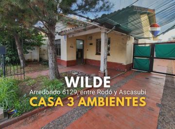 Casa · 106m² · 3 Ambientes · 2 Cocheras · Venta Casa 2 Dorm., Patio y Cochera en Wilde