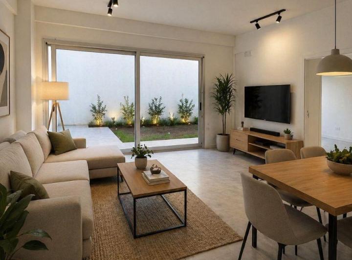 Departamento de Dos Ambientes con Jardin