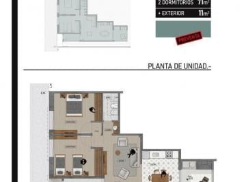 PH · 71m² · 4 Ambientes · PH Al Frente en Venta de 2 Dorm. a Estrenar