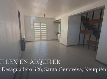 Casa · 90m² · 3 Ambientes · 1 Cochera · Alquiler Duplex 2 Dormi | Santa Genoveva | Nqn