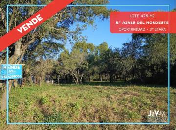 Terreno · 476m² · Vendo Lote 476 m² B° Aires del Nordeste