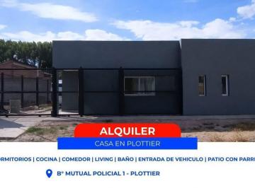 Casa · 95m² · 4 Ambientes · 1 Cochera · Alquiler | Casa a Estrenar – Plottier