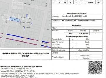 Terreno · 340m² · Terreno en Venta en El Centro de La Ciudad de Rosario.