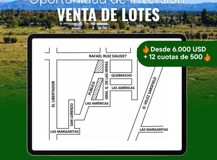 Terreno en venta en San Rafael · 1 ambiente