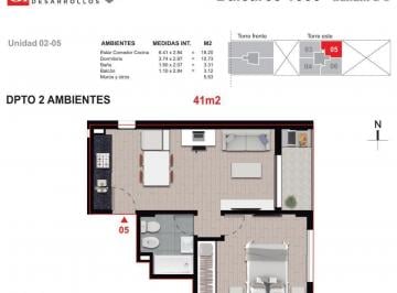 Departamento · 38m² · 2 Ambientes · Departamento en Centro