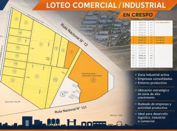 Terreno , Crespo · Loteo Comercial/industrial Desde 5500 M&sup2;–ubicación Estratégica Sobre Rn12/rn131