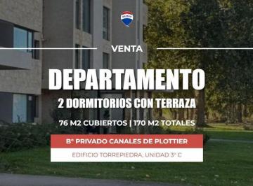 Departamento · 76m² · 3 Ambientes · Venta Departamento 2 Dorm con Terraza, B° Canales