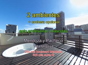 Departamento de 2 ambientes, Villa Urquiza · Departamento Apto Profesional 2 Ambientes en Villa Urquiza
