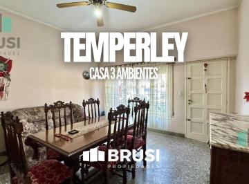 Casa · 140m² · 3 Ambientes · 1 Cochera · Casa 3 Ambientes con Cochera en Venta, Temperley, Lomas de Zamora