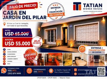 Casa · 150m² · 5 Ambientes · 1 Cochera · ¡Oportunidad en Barrio Jardín Pilar! Casa Sólida de 2 Dorm. con Gran Patio y Cochera