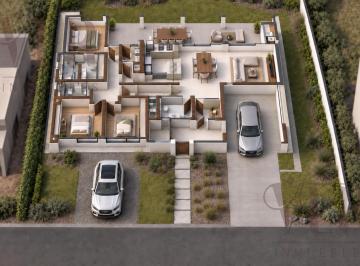Casa · 173m² · 6 Ambientes · 2 Cocheras · Venta de Casa 3 Dorm y Estudio con Fondo Al Golf - Los Canales de Plottier - en Construcción, Plot