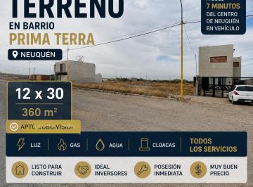Terreno , Centenario · Vendo Terreno Barrio Prima Terra 12x30