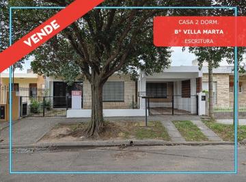 Casa · 146m² · 3 Ambientes · 2 Cocheras · Vendo Casa 2 Dorm. B° Villa Marta. Escritura
