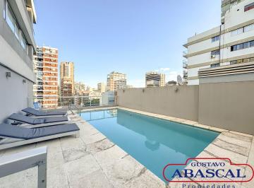 Departamento · 40m² · 1 Ambiente · Monoambiente en Alquiler con Terraza y Parrilla Propias! Piso Alto! Edificio con Amenities