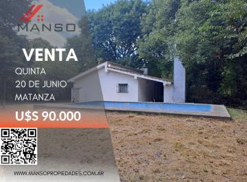 Quinta vacacional · 160m² · 3 Ambientes · Quinta - Venta - 20 de Junio - Arboles - Pileta - Asfalto - Oportunidad