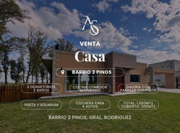 Casa · 200m² · 4 Ambientes · 4 Cocheras · Casa en Barrio Cerrado Sustentable en General Rodriguez