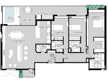 Departamento · 137m² · 4 Ambientes · Departamento en Venta de 3 Dorm. en Barrio Centro