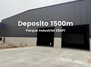 Depósito · 1500m² · 5 Cocheras · Depósito en Alquiler en San Martin