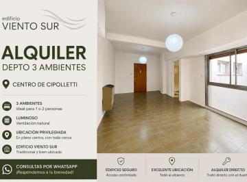 Departamento de 3 ambientes, Cipolletti · Alquiler Departamento Centro de Cipolletti - No Paga Expensas