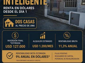 Casa · 156m² · 5 Ambientes · 1 Cochera · Rentabilidad Anual Superior a un 10 % Excelente Opcion Para Inversor, Obtene Mas de Usd1100 Mensuales