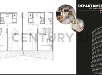 Departamento · 45m² · 2 Ambientes · Departamento a Estrenar en Venta. La Plata.