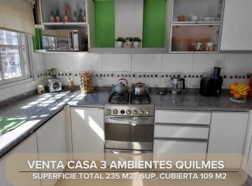 Casa · 109m² · 3 Ambientes · 1 Cochera · Venta Casa 3 Ambientes + Cochera Quilmes Oeste