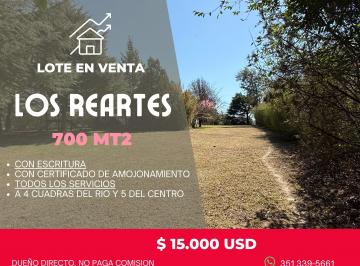Terreno , Los Reartes · Terreno en Venta en Los Reartes, Barrio El Vergel, 698 m²