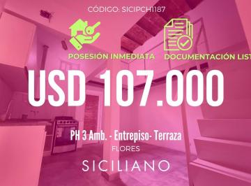 PH · 61m² · 3 Ambientes · PH en Flores