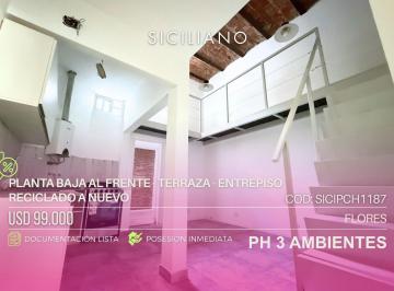PH · 61m² · 3 Ambientes · PH en Flores