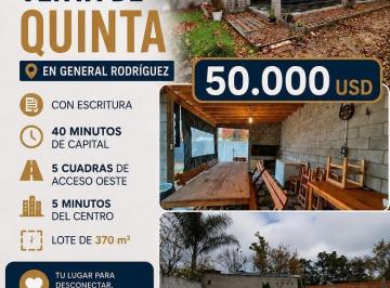 Quinta vacacional · 50m² · 1 Ambiente · Venta de Quinta en General Rodriguez