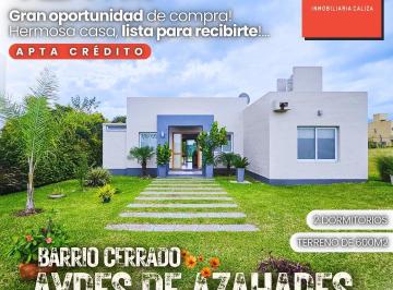 Casa · 75m² · 3 Ambientes · 3 Cocheras · Venta Bella Casa Barrio Privado Ayres de Azahares