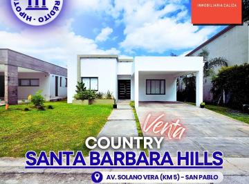 Casa · 100m² · 4 Ambientes · 3 Cocheras · Venta Casa Única Country Santa Barbara Hills - San Pablo