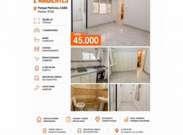 Departamento de 2 ambientes, Pompeya · Departamento de 2 Ambientes en Venta Refaccionado a Nuevo en Parque Patricios