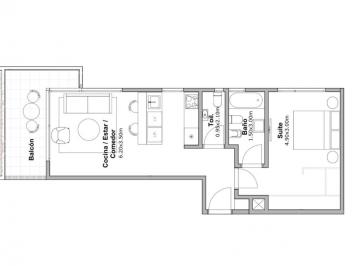 Departamento · 52m² · 2 Ambientes · 1 Cochera · Exc Ubic Depto 2 Amb con Amenieties a Estrenar Vta en Pozo