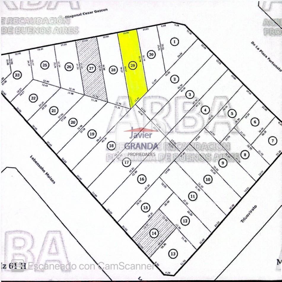 Lote 351m² en Cerrito Sur con todos los servicios