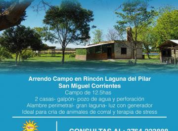 Campo , San Miguel · Se Arrenda Campo en San Miguel Corrientes