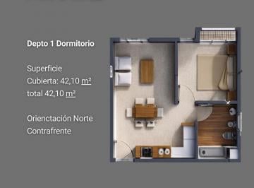 Departamento · 42m² · 2 Ambientes · Venta - Departamento 1 Dormitorio - Tipología B - Centro Oeste - Neuquén Capital