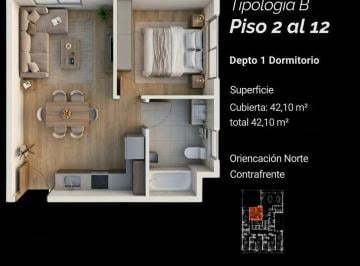 Departamento · 42m² · 2 Ambientes · Venta - Departamento 1 Dormitorio - Tipología B - Centro Oeste - Neuquén Capital
