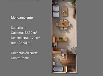 Departamento · 32m² · 1 Ambiente · Venta - Monoambiente - Tipología G - Centro Oeste - Neuquén Capital