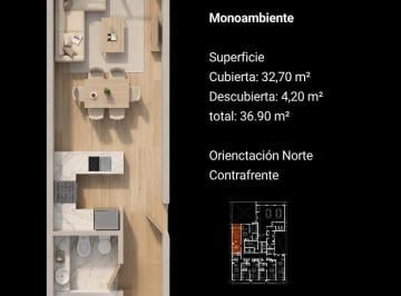 Departamento · 32m² · 1 Ambiente · Venta - Monoambiente - Tipología G - Centro Oeste - Neuquén Capital